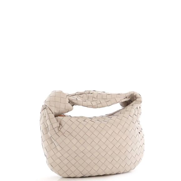 Bottega Veneta BV Jodie Hobo Intrecciato Nappa Teen White - Picture 2 of 6
